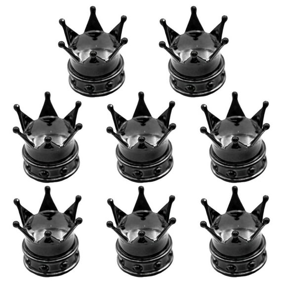 SPRING Pack Of 8 Crown Valve Cap Car Tyre Valve Cap For Cars Suvs And Motorcycles