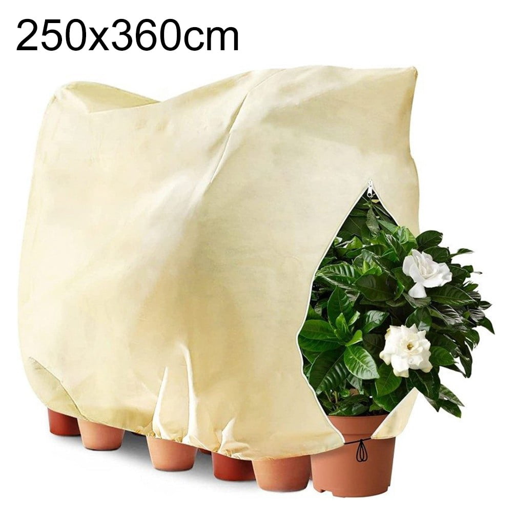 SPRING Plant Cover for Winter Frost Protection with Secure Drawstring ...