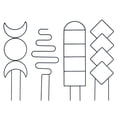 thumbnail image 1 of SPRING Potted Plant Stand Geometric Moon Plant Climbing Stand Support Flower Rack, 1 of 9