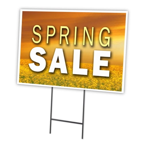 SPRING SALE 12"x16" Yard Sign & Stake | Advertise Your Business | Stake Included Image On Front Only | Made in The USA