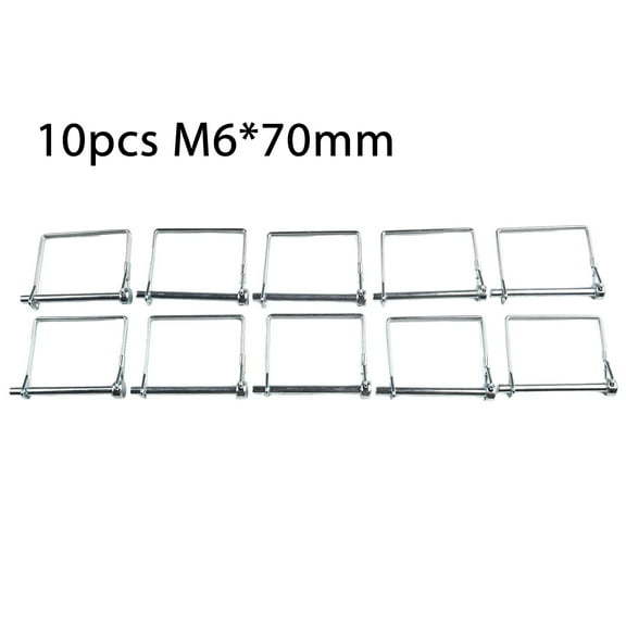 SPRING Shaft Locking Pin Square Shape Towing Hitch Pin Lock M6*70mm Safety Pin Lock 70mm Metal New For Pintle Hook Pin