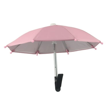 SPRING Stay Connected and Protected with the Mobile Phone Steel Tube Clip Umbrella pink