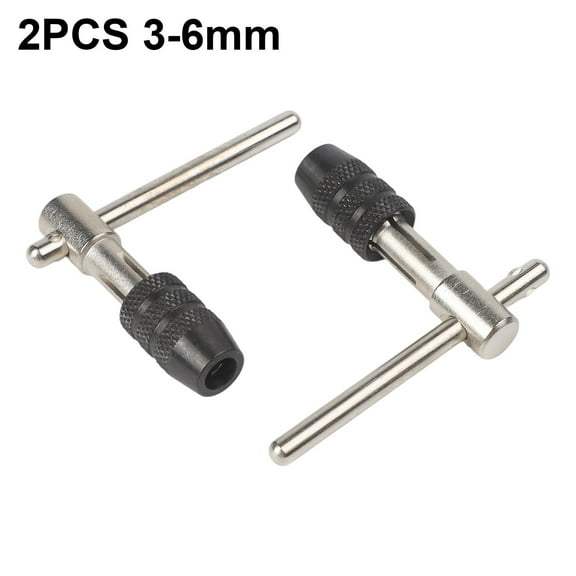 SPRING T-Type Tap Wrench 3-6Mm 5-12Mm Hand Tap Wrench Thread Tapping Tool Set Adjustable Machine Screw Thread Tap Drill Bit
