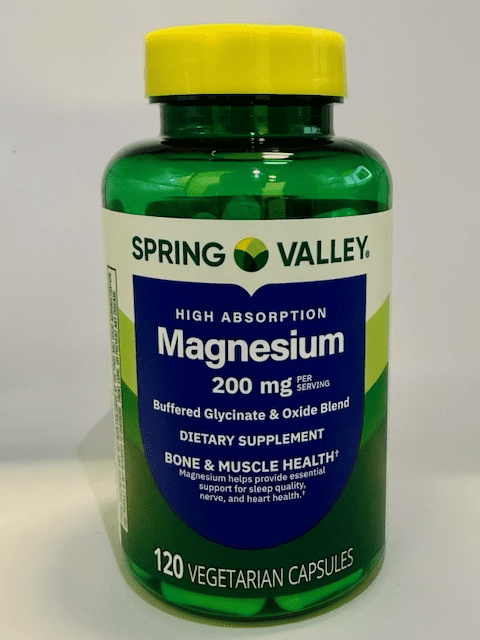 Spring Valley High Absorption Magnesium 200mg Supplement - 120 Capsules