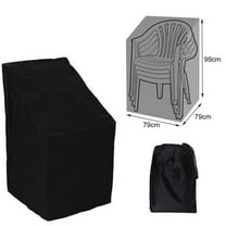 SPRING Waterproof Stacking Chair Cover for Outdoor Patio and Garden Furniture 210D 99*79*79cm
