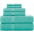 thumbnail image 1 of SPRINGFIELD LINEN 6 Piece Set Bath Towel Aqua Color 2 BATH TOWEL, 2 HAND TOWEL AND 2 WASHCLOTHS, 1 of 1