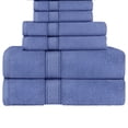 thumbnail image 1 of KAHAF COLLECTION 6 Piece Towel Set Blue – 100% Ringspun Cotton Soft & Highly Absorbent–Includes 2 Bath Towels, 2 Hand Towels & 2 Washcloths – Quick Dry, Durable and Luxurious Bathroom Essentials, 1 of 8