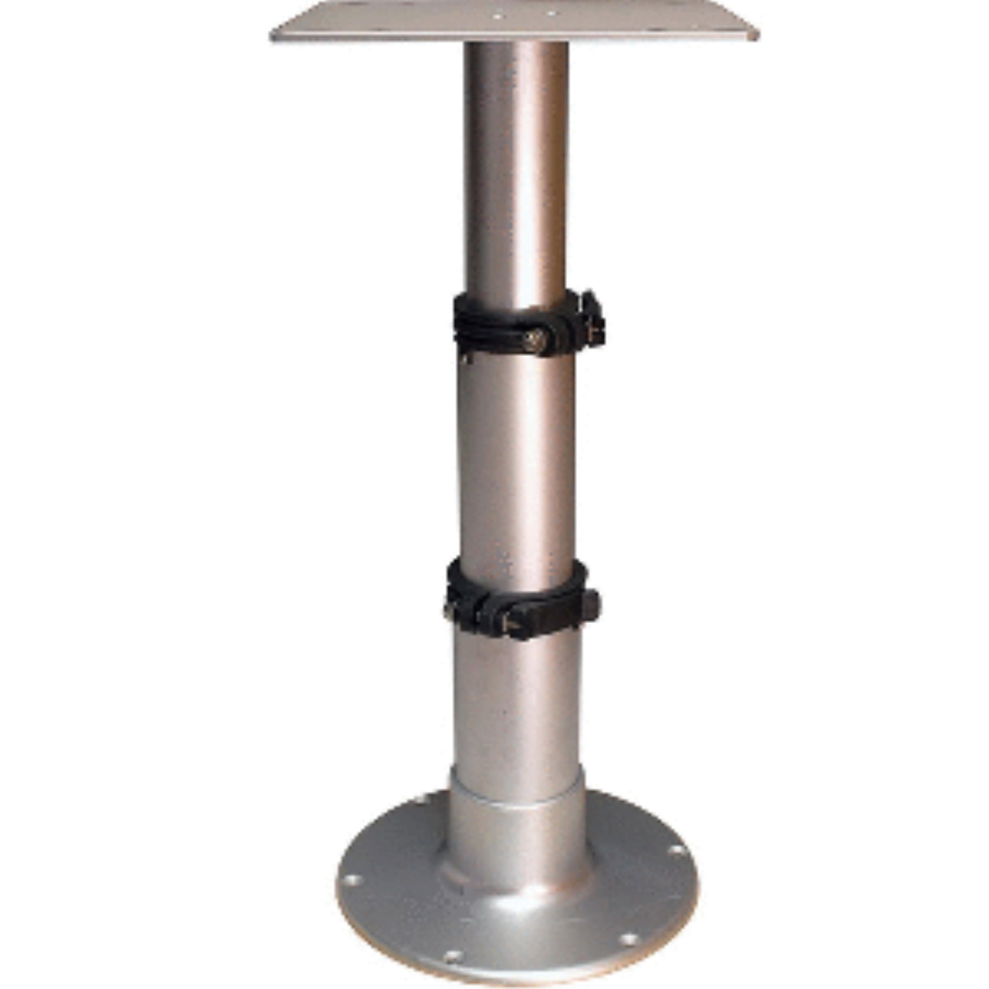 Adjustable Silver Aluminum 3-Stage Table Pedestal