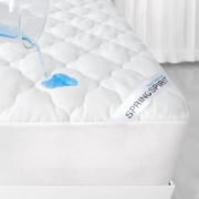 Full Mattress Protector Waterproof, Breathable & Noiseless Full Mattress Pad Cover Quilted Fitted with Deep Pocket Strethes up to 18 Depth 54x 75