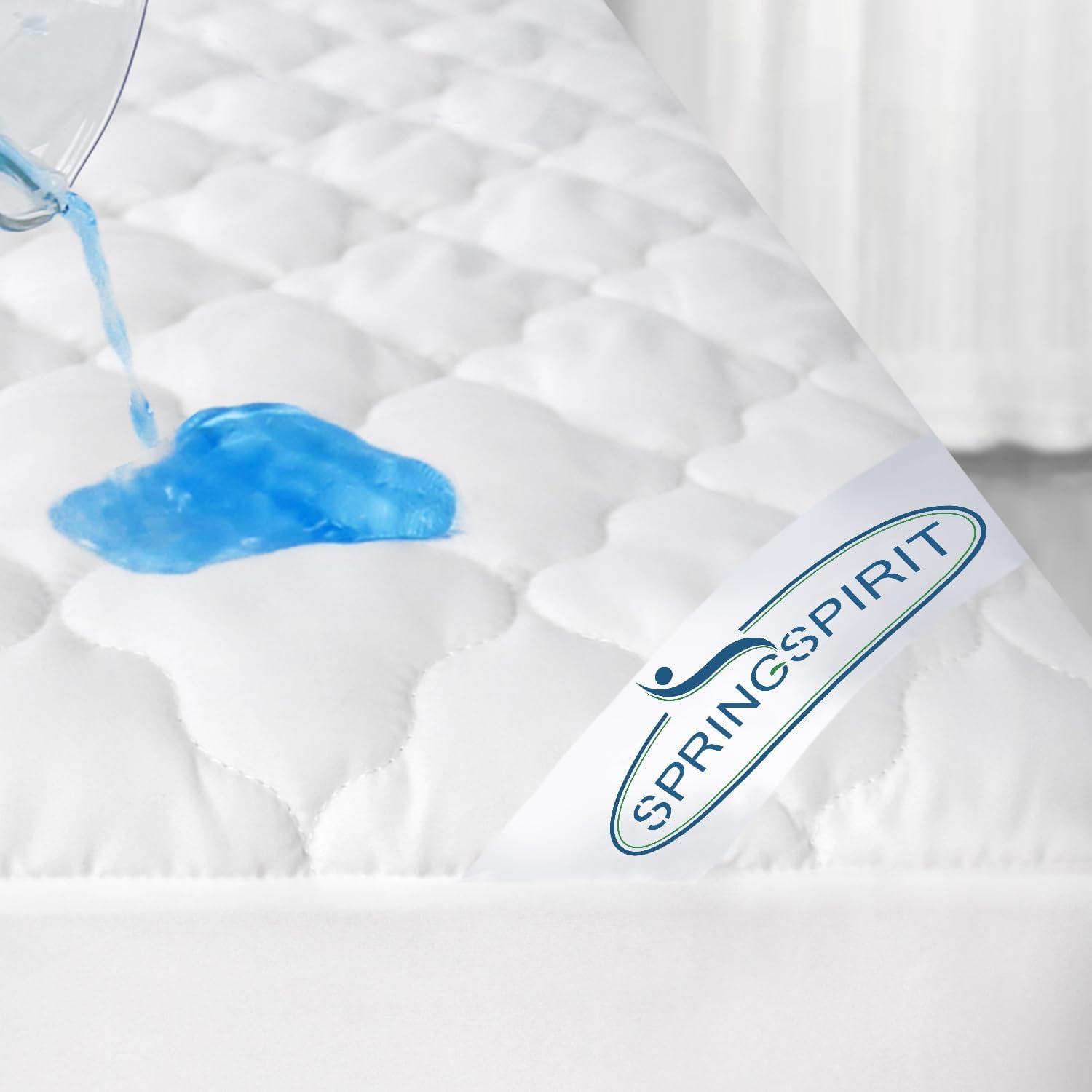 SPRINGSPIRIT Mattress Protector Twin Size, Quilted Fitted Waterproof