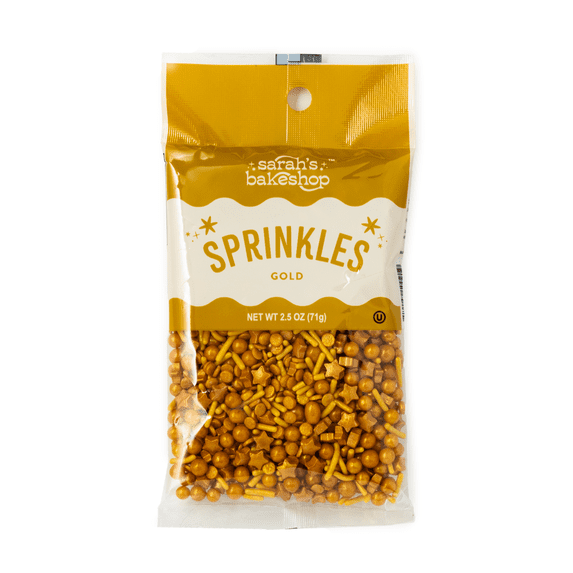 Sarah's Bakeshop Gold Sprinkle Bags 2.5oz