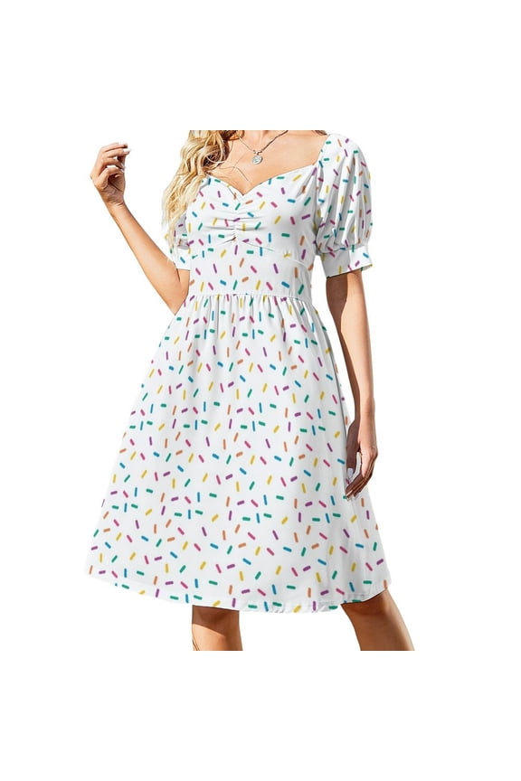 SPRINKLES Sleeveless Dress Women's summer suit Summer women's clothing dress korean style clothes