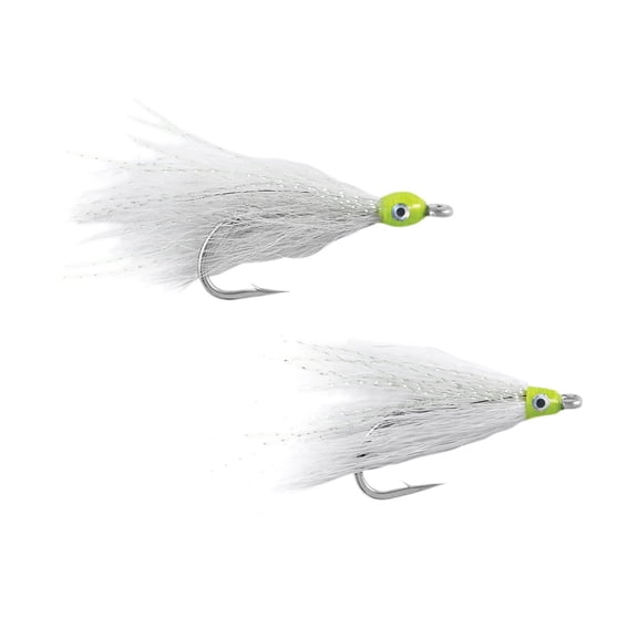 SPRO Bucktail Teaser Hooks - 2/0 - Glow, 4.25"