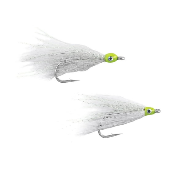 SPRO Bucktail Teaser Hooks - 2/0 - Glow, 4.25"