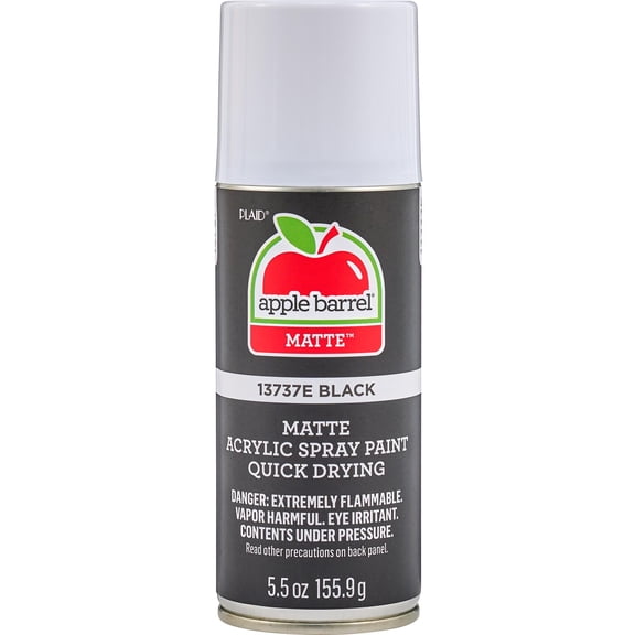 Apple Barrel Quick Drying Acrylic Spray Paint, Matte Finish, 5.5 oz, Black