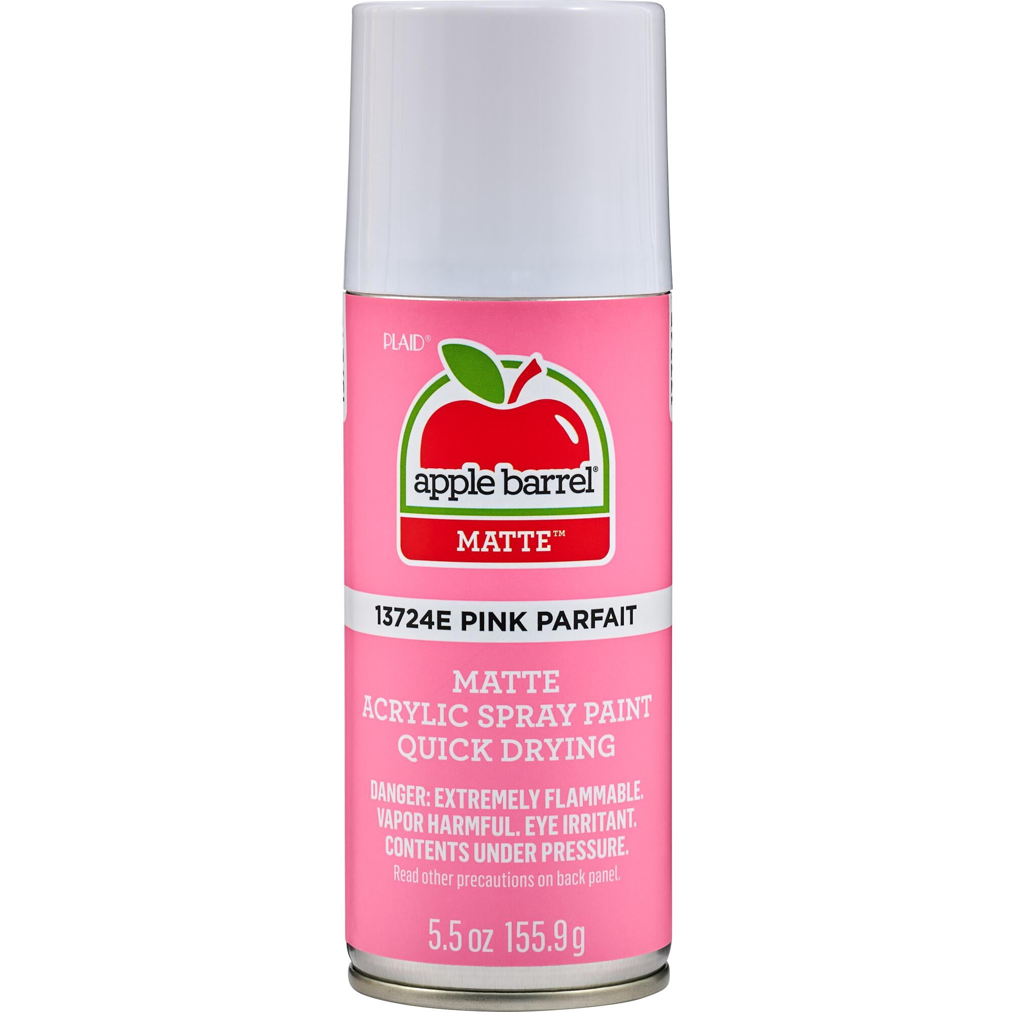 Apple Barrel Quick Drying Acrylic Spray Paint, Matte Finish, 5.5 oz, Pink Parfait