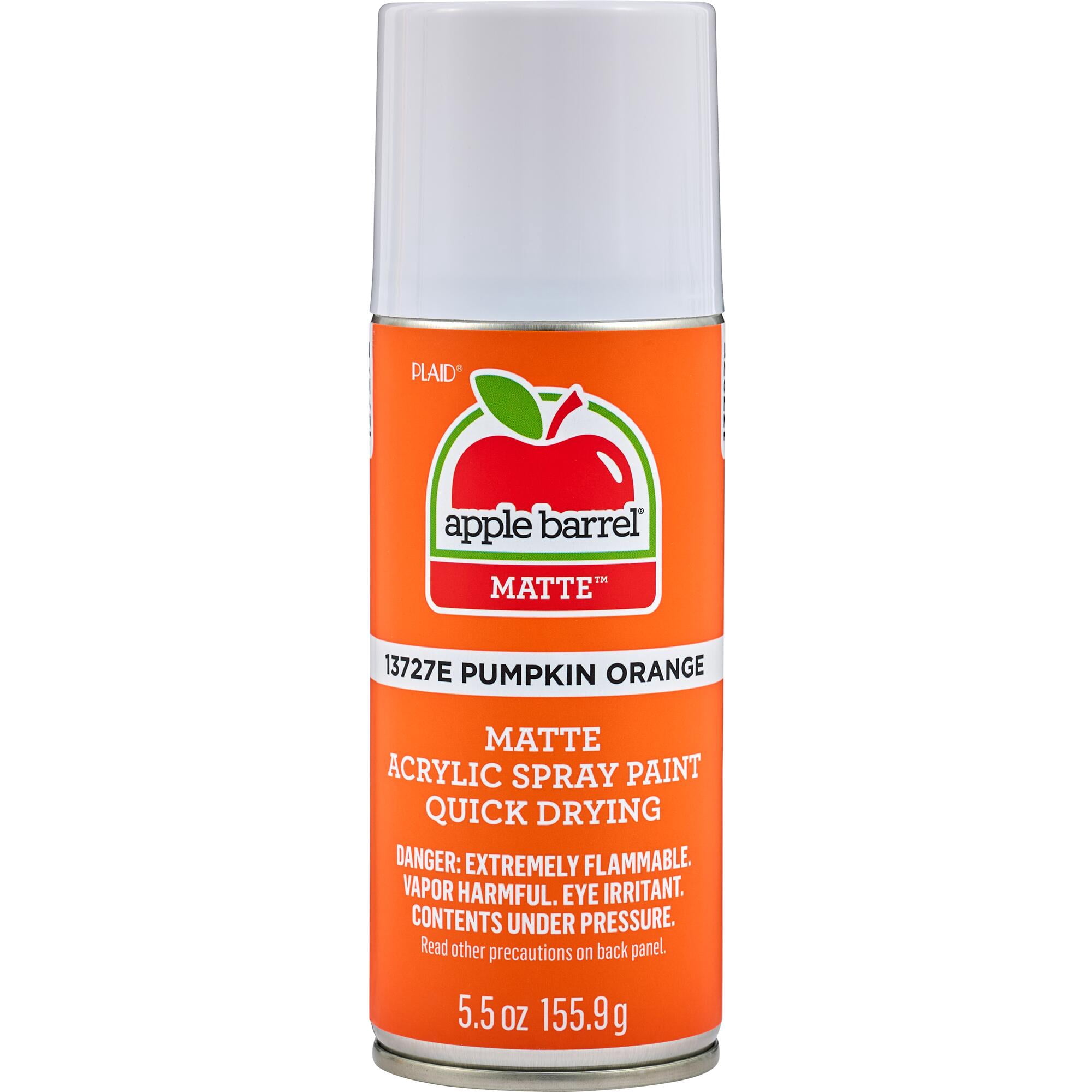 Apple Barrel Quick Drying Acrylic Spray Paint, Matte Finish, 5.5 oz, Pumpkin Orange