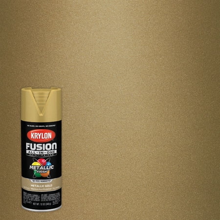 Sherwin-Williams Fusion Spray Paint Metallic - Gold - 12 oz — Interior & Exterior Use, Professional Finish