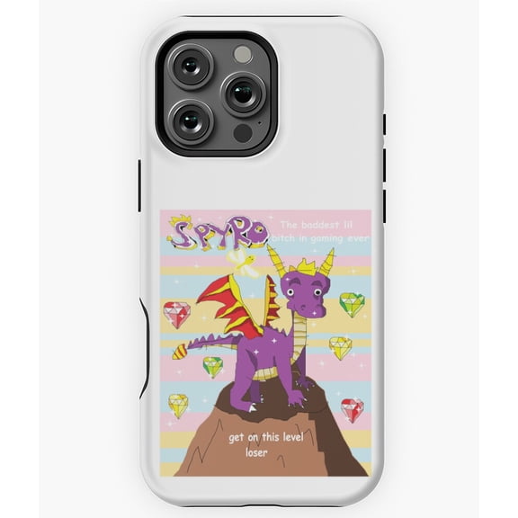 SPRYO TEH DRAGN Funny Meme Gaming Phone Case for iPhone 16 15 14 13 12 11 Pro Max
