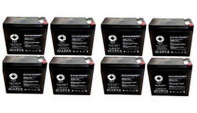 SPS Brand 12V 10Ah Replacement Battery (SG12100T2) for Scooter Kung Long WP10-12S, WP1012S (8 Pack)