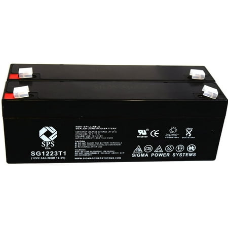 SPS Brand 12V 2.3 Ah Replacement Battery (SG1223T1) for Medical Data PACE PAC PACEMAKER (2 Pack)