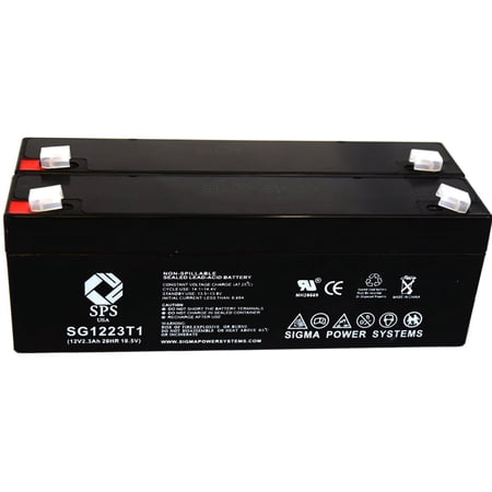 SPS Brand 12V 2.3 Ah Replacement Battery (SG1223T1) for Roman Labs NB200 FREEDOM NEBULIZER (2 Pack)