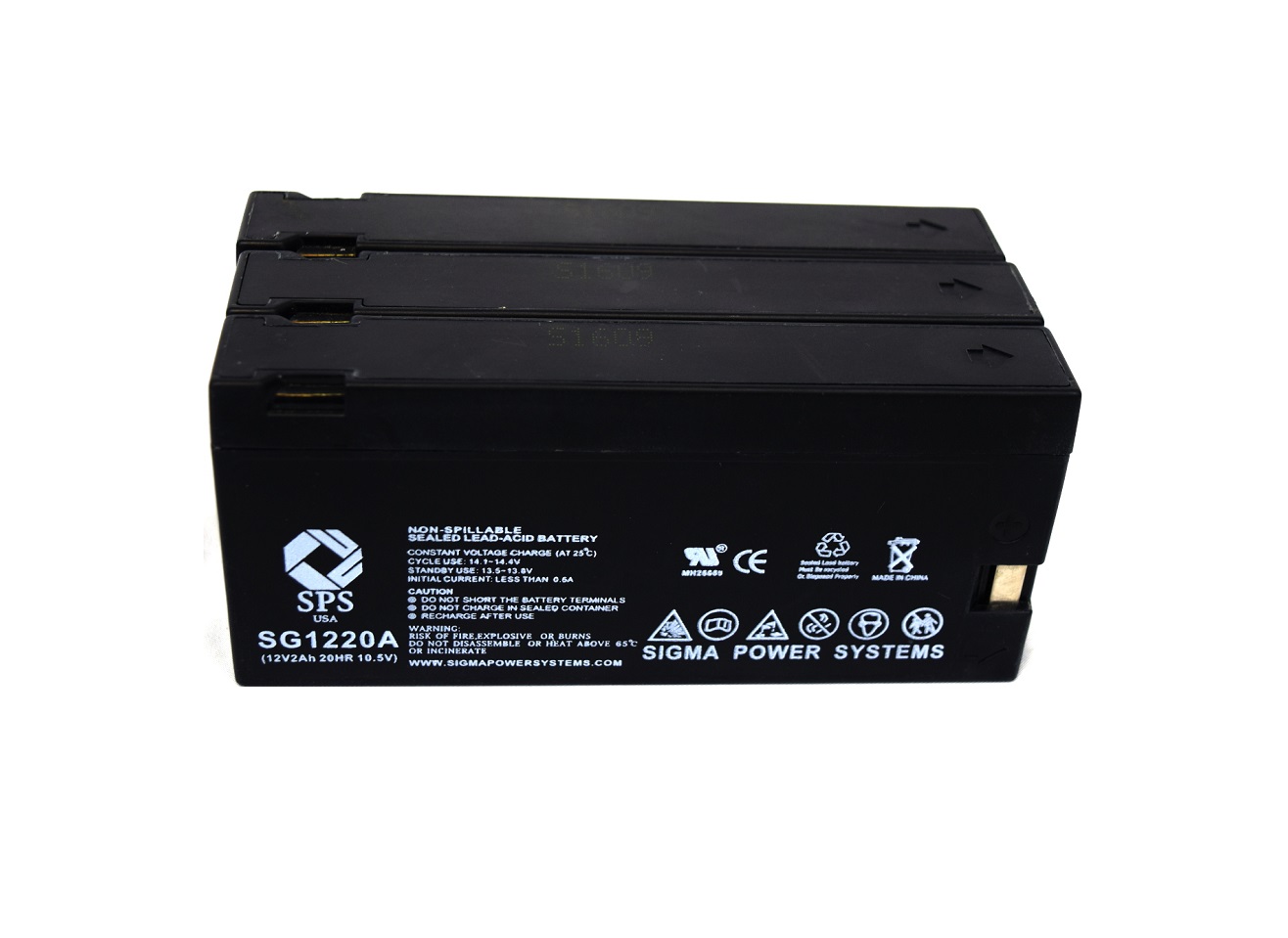 SPS Brand 12V 2Ah Replacement Battery (SG1220A) for General Electric CG-705 (Camcorder Battery) ( 3 PACK) - image 1 of 2
