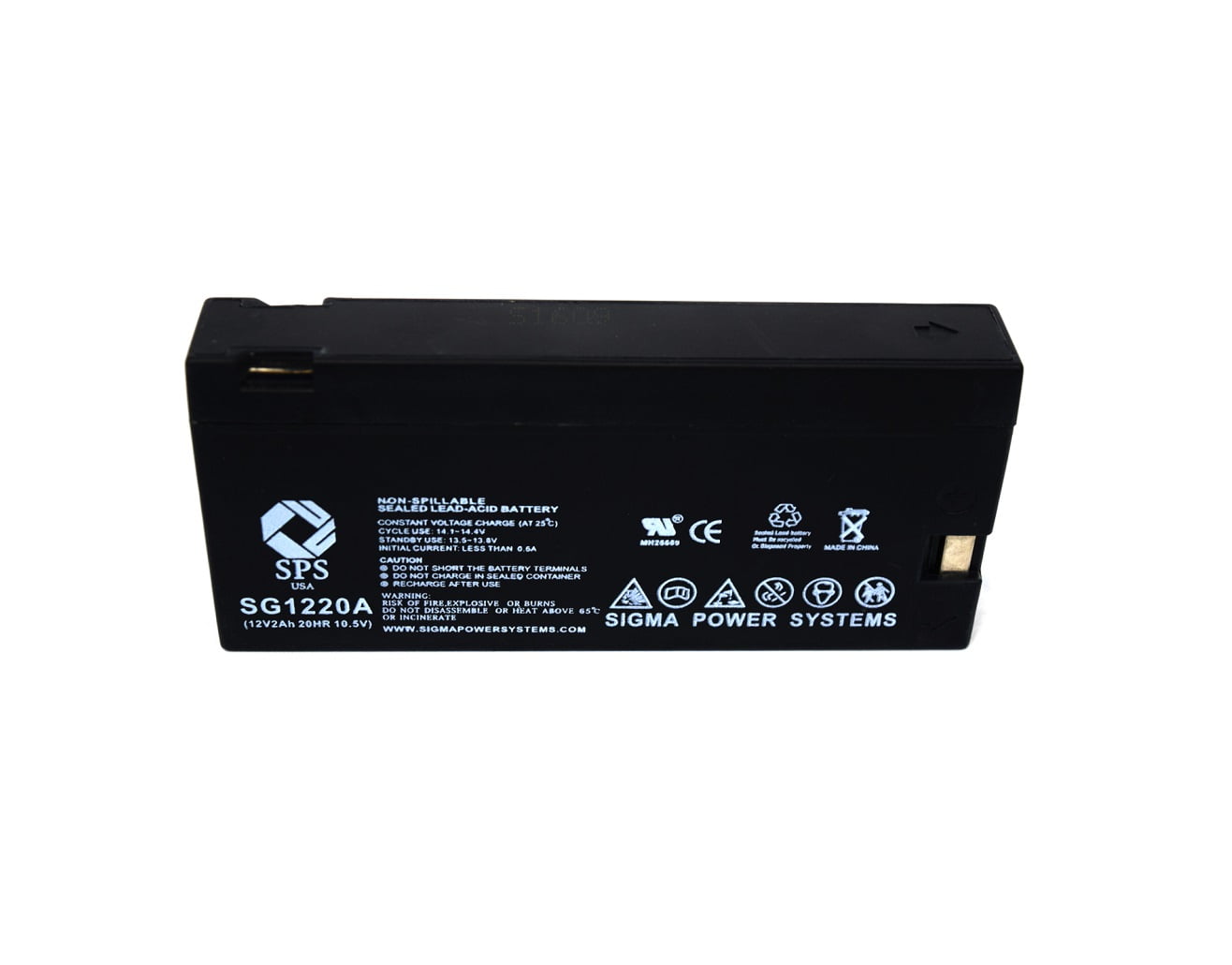 SPS Brand 12V 2Ah Replacement Battery (SG1220A) for Panasonic