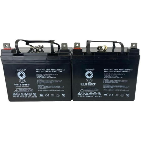 SPS Brand 12V 35Ah Replacement battery (SG12350) for Dalton ePower PC1000 TILT Pediatric Wheelchair (2 PACK)