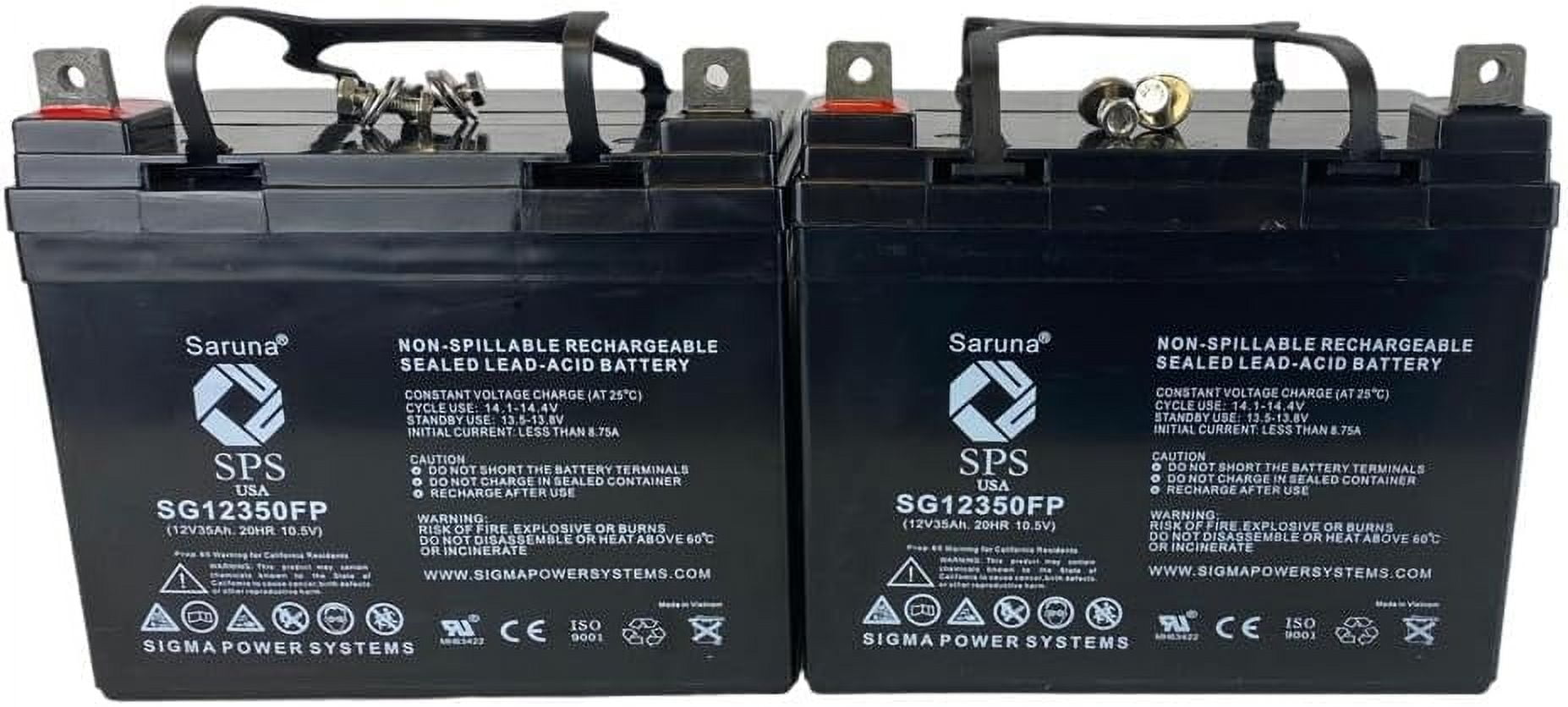 SPS Brand 12V 35Ah Replacement battery (SG12350) for Pride Mobility Jazzy Select Traveller (2 PACK)