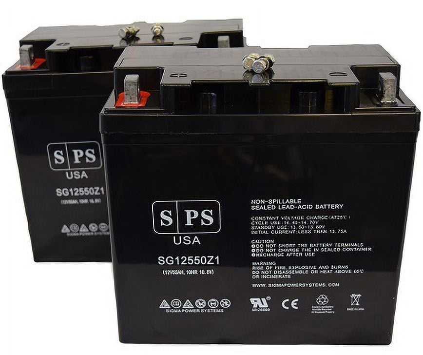 SPS Brand 12V 55 Ah Replacement Battery for A-BEC Sterling Wide (2