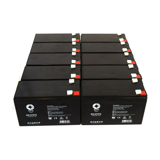 SPS Brand 12V 7 Ah Replacement Battery (SG1270T2) for APC RBC26 UPS (10 PACK)