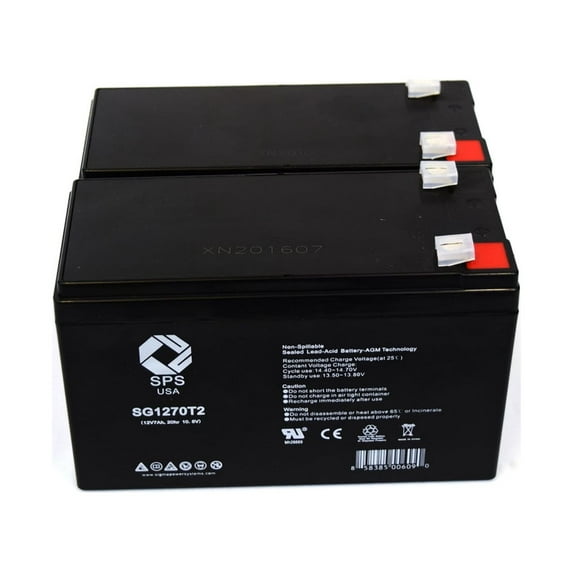 SPS Brand 12V 7 Ah Replacement Battery (SG1270T2) for Best Power LI 750 (Fortress) UPS (2 PACK)