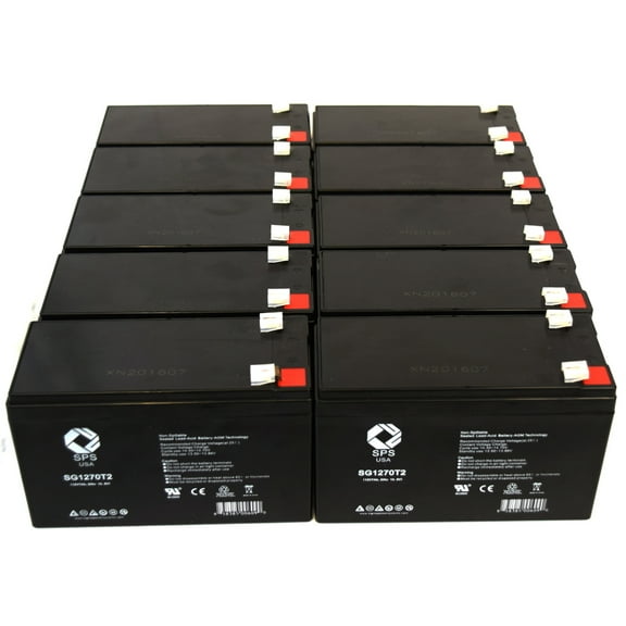 SPS Brand 12V 7 Ah Replacement Battery for Tripp Lite SU2200RT2U (72v version) UPS (10 PACK)