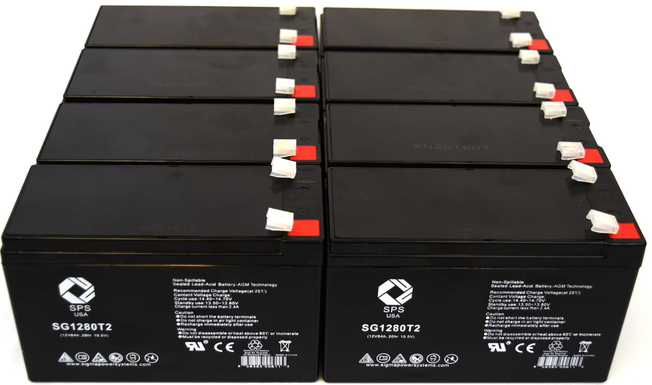 SPS Brand 12V 8 Ah Replacement Battery (SG1280T2) for APC SMART-UPS RM ...