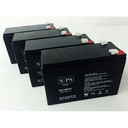 SPS Brand 12V 9Ah Replacement Battery (SG1290T2) for Currie Currie Scooter Scooter (Terminal T2) (4 Pack)
