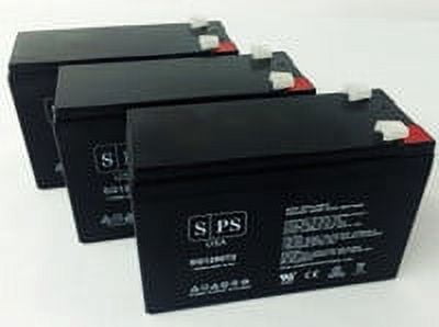 SPS Brand 12V 9Ah Replacement Battery (SG1290T2) for Unitek Delta 3000, Epsilon 2000 (Terminal T2) (3 Pack)