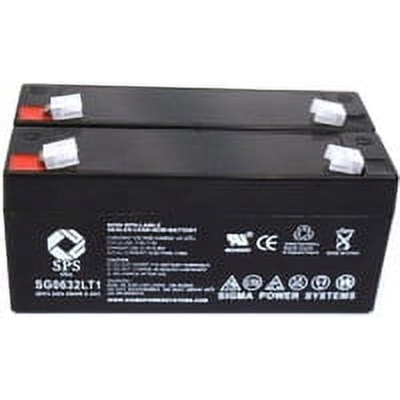 SPS Brand 6 V 3.2 Ah Replacement Battery (SG0632LT1) with Terminal LT1 for Continental Scale 55KL PEDIATRIC HEALTHOMETER SCALE (2 PACK)