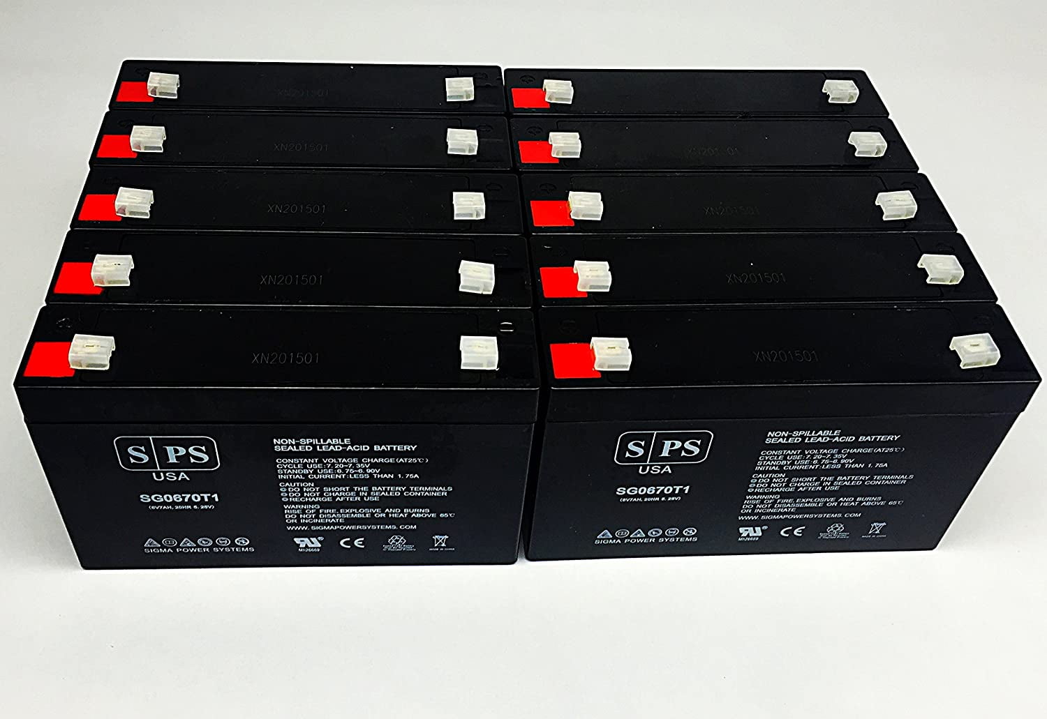 SPS Brand 6V 7 Ah Replacement Battery (SG0670T1) for Dynacraft Avengers ...