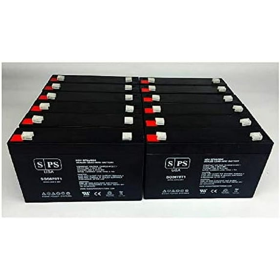 SPS Brand 6V 7 Ah Replacement Battery (SG0670T1) for Exide 6V6AH (12 Pack)
