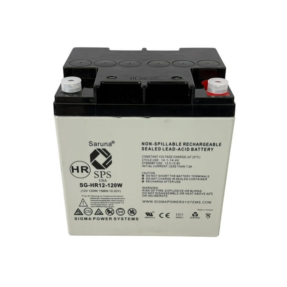 SPS Brand SG12-HR12-120 12V 120W High Rate replacement battery for ABB CBAT-DPA-120 S Battery 12v 28Ah