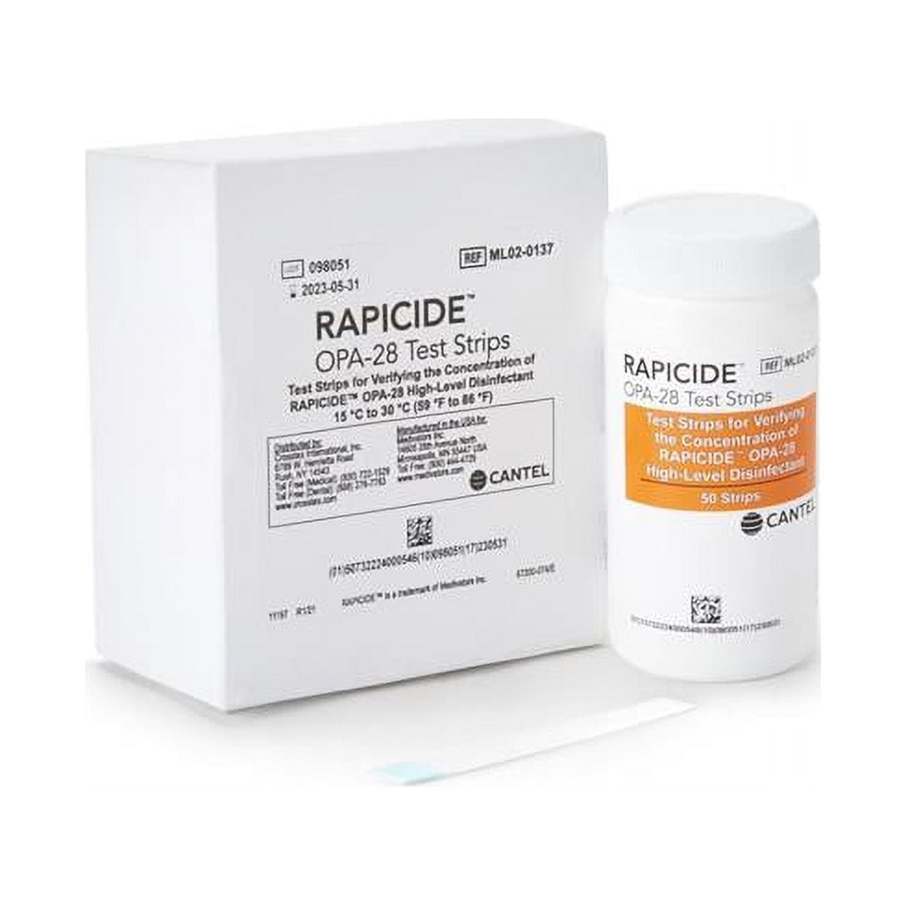 SPS Medical Supply 835024BT Rapicide Opa 28 Conc Level Test Strip 50
