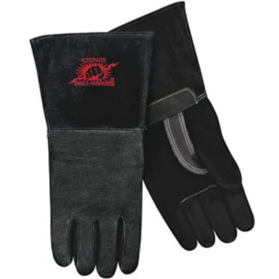 SPS Pigskin Palm MIG Gloves with Foam Lined Back, Black - Large
