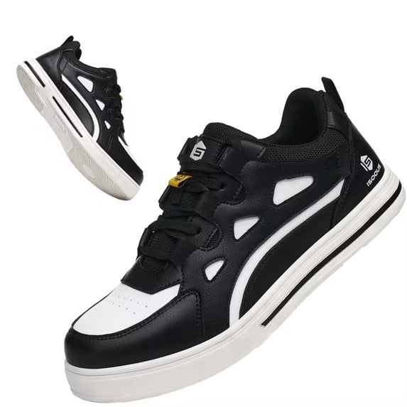 SPSHOOS Safety Shoes for Men & Women Composite Toe Kevlar Puncture Resistant Non-Slip ESD Black