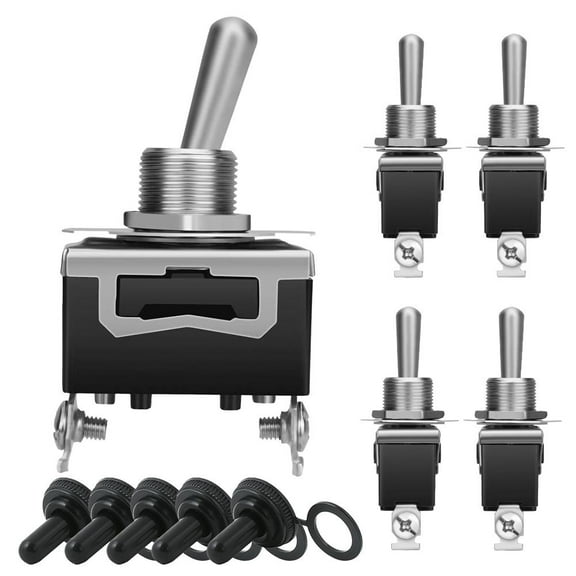 SPST 2 Pin Heavy Duty 15A 250V ON/OFF Rocker Toggle Switch Waterproof Boat