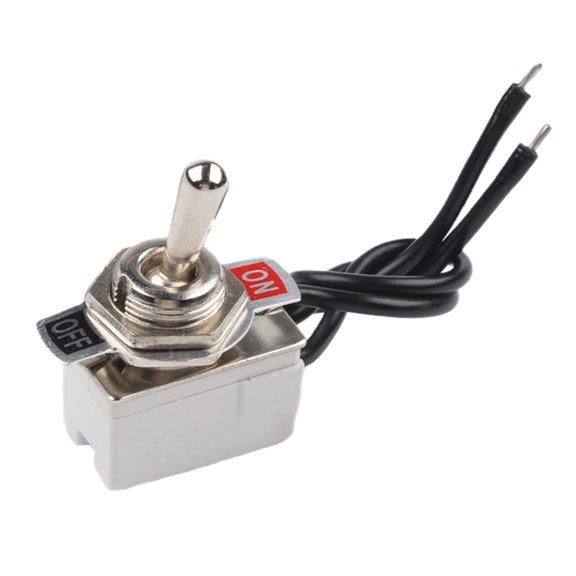 SPST for TOGGLE Switch for Rocker Switch 6A 125VAC Pre-Wired 12mm Cutout Plastic On Off Control for Electrical Projects(1PCS)