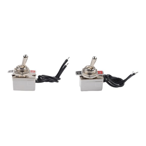 SPST for TOGGLE Switch for Rocker Switch 6A 125VAC Pre-Wired 12mm Cutout Plastic On Off Control for Electrical Projects(2PCS)