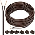 SPT1 50 ft 18/2 Wire Electrical Wire with 6 Plugs 18 AWG Wire 18 Gauge