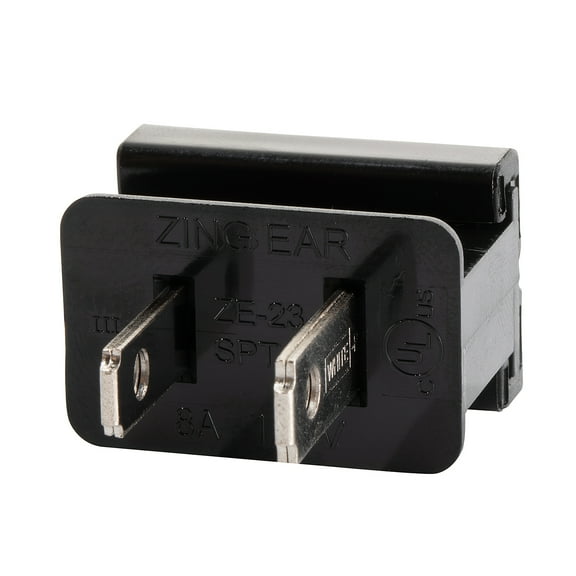 SPT-2 UL listed Vampire Plug Gilbert Plug Zip Plug for Christmas Holiday Lighting (25, SPT-2 Black Male Plug)