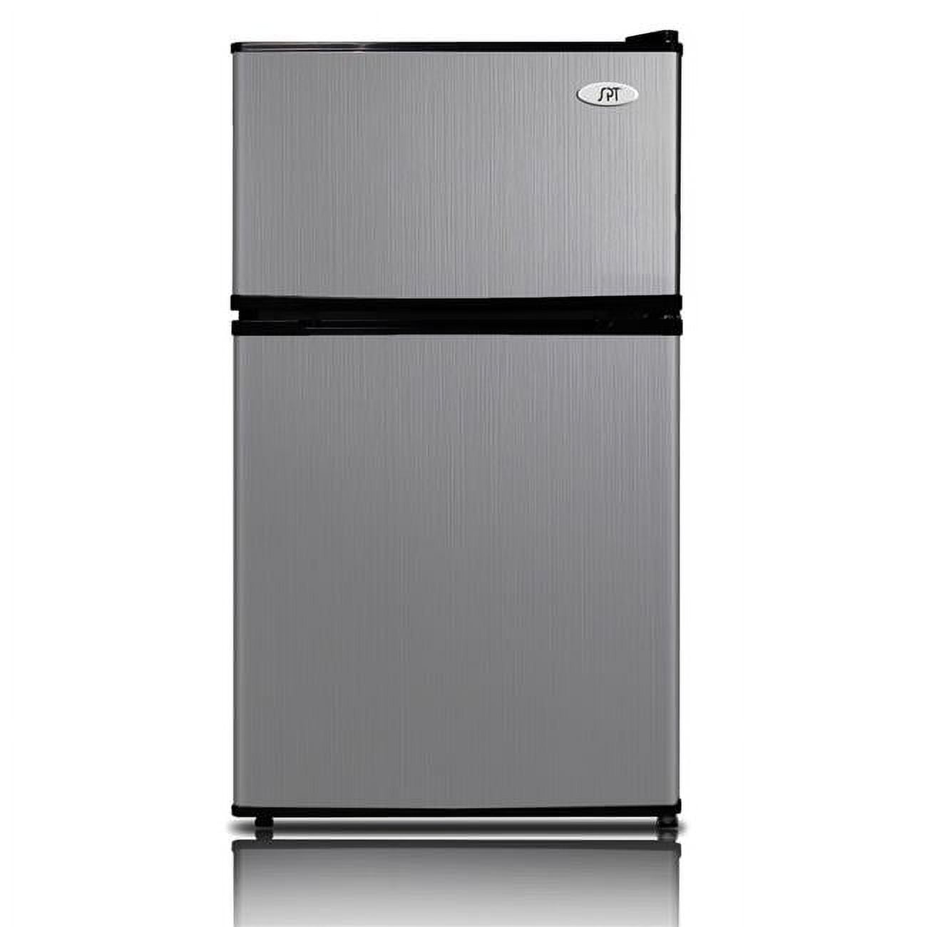Compact Stainless Steel Double Door Refrigerator with Energy Star